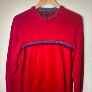 Tommy Hilfiger Men's Red Crewneck Sweater